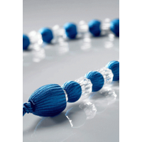 Summer Blue Beaded Tie Back