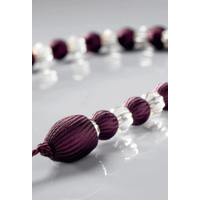 Summer Aubergine Beaded Tie Backs