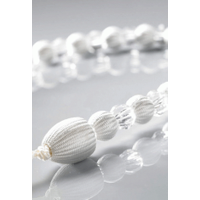 Summer White Beaded Tie Back