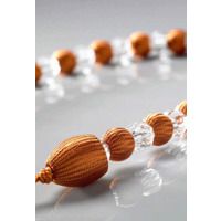Summer Orange Beaded Tie Back