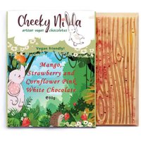Cheeky Nilla Mango, Strawberry and Cornflower Pink White Chocolate 80g