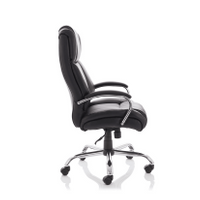 'Texas' Black Leather Executive Chair - Heavy Duty