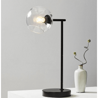 Glass Desk Lamp with USB Port