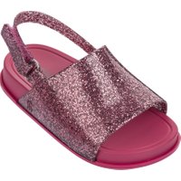 Mini Beach Slide Sandal Pink Glitter