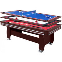Walker and Simpson 7ft Gamesmaster 3 in 1 Deluxe in Mahogany