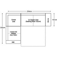 Sloane 2 x 2.5 Seater Corner Sofa Bed