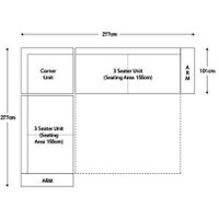 Sloane 3 x 3 Seater Corner Sofa Bed