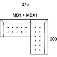 Morellia Modular 3x2 Seater Right Sided Corner Sofa [MB1+MBX1]