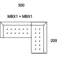 Morellia Modular 4x2 Right Sided Corner Sofa [MBX1+MBX1]