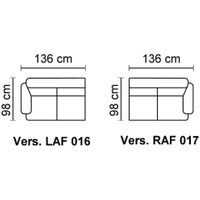 Romano 2 Seater Sofa With 1 Arm [016/017]