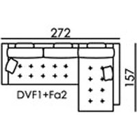 Alexi 3 Seater Sofa With Right Hand Storage Chaise And Straight Arms [DVF1+FA2]