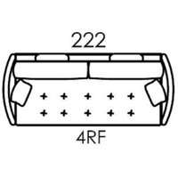 Alexi 4 Seater Sofa With Curved Arms [4RF]
