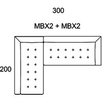 Morellia Modular 4x2 Left Sided Corner Sofa [MBX2+MBX2]