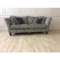AMPLEFORTH large fixed back sofa in Garbo damask steel fabric