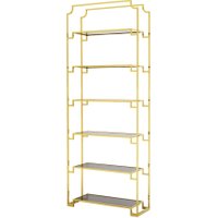 CABINET BERNDORFF GLASS AND METAL SHELVING UNIT