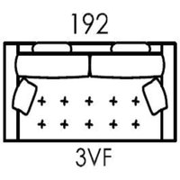 Alexi 3 Seater Sofa With Straight Arms [3VF]
