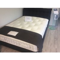 Northcote King Size Bed Frame in Harbour Midnight Fabric + Portobello Supreme 2400 pocket sprung mattress