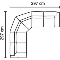 Francesca Medium Corner Sofa with Angled Corner Unit [016+076+017]