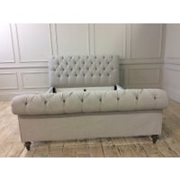 Headly King Bed High End in Blake 19320 Cloud fabric