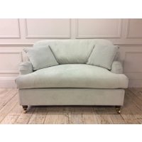 Helston Loveseat Sofa Bed in easy clean plush velvet silver