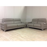 1 x Orlando 3str sofa & 1 x 2str both with Electric Recliners in 10BK