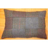 Harris Tweed Small Patchwork Lumbar Cushion