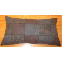 Harris Tweed Large Patchwork Lumbar Cushion