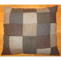 Harris Tweed Large Patchwork Cushion