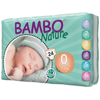 Bambo Nature Nappies Size 0 Premature -24s