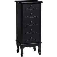 Antoinette 5 Drawer Tallboy Black
