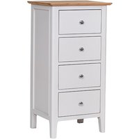 Norfolk White 4 Drawer Narrow Chest