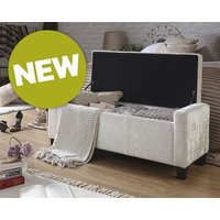 Verona Ottoman Bench Blanket Box - Crushed Velvet