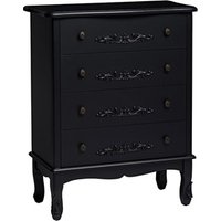 Antoinette 4 Drawer Chest Black