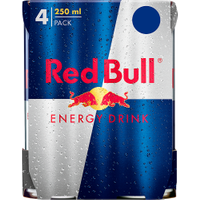 Red Bull Energy Drink, 250ml PMP (4 Pack)