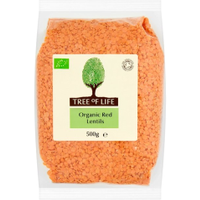 Tree of Life Split Red Lentils 500g