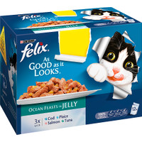 Felix As Good As It Looks Cat Food Ocean Feasts 12 x 100g
