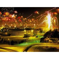 Bonfire And Fireworks - Reykjavik