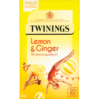 Twinings Lemon & Ginger 20 Single Tea Bags 30g