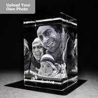 Medium Laser Photo Gift Block - Tower (Free Text Engraving Available) - Standard delivery will be 3 working days.