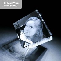 Large Laser Photo Gift Block - Diamond (Free Text Engraving Available) - Standard delivery will be 3 working days.