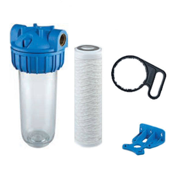 Complete 10" Water Filter Kit - Ready To Go 25 micron filter (AF/RE5115411) inc. Spanner and Bracket