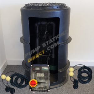 610mm x 1.0m Twin Rainwater Pump Station 292L Automatic Pumps - No Alarm