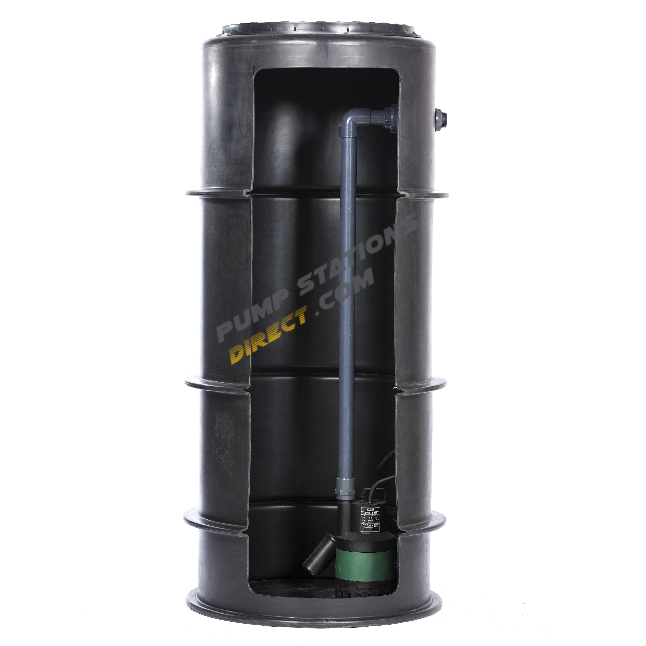 610mm x 1.5m Rainwater Pump Station 438L No Alarm