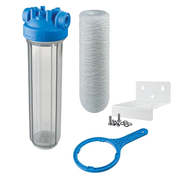 Complete 20" Big Water Filter Kit - Ready To Go 5 micron filter (AF/RE5117508) inc. Spanner and Bracket