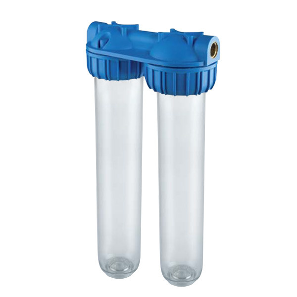 PLUS SX Master 20" DUPLEX Water Filter Housing Only - 1" Ports